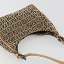 FENDI Zucchino Canvas Shoulder Bag Beige Auth 189271-6