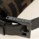 FENDI Zucca Canvas Mamma Baguette Shoulder Bag Black Brown Auth 189272V-15