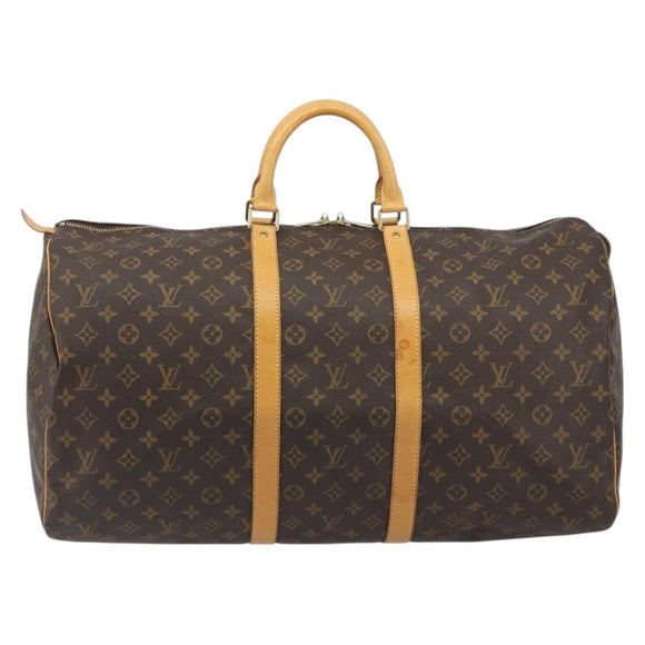 LOUIS VUITTON Monogram Keepall 55 Boston Bag M41424 LV Auth 189275