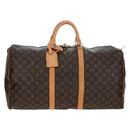 LOUIS VUITTON Monogram Keepall 55 Boston Bag M41424 LV Auth 189276V-13