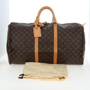LOUIS VUITTON Monogram Keepall 55 Boston Bag M41424 LV Auth 189276V-12
