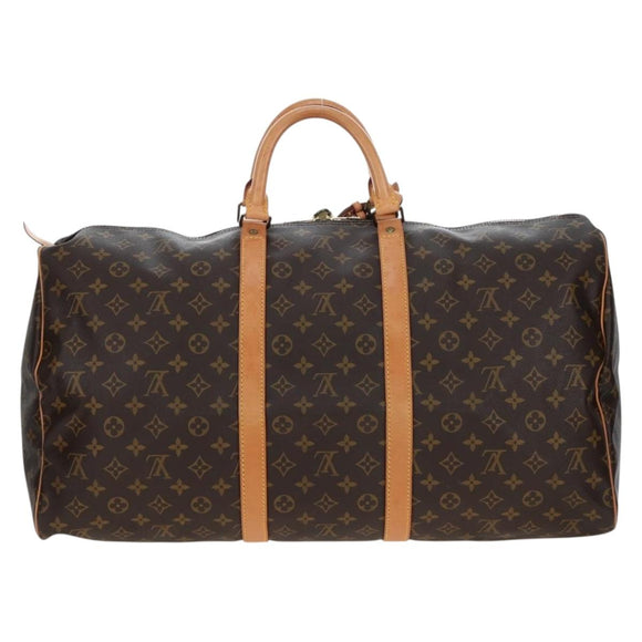 LOUIS VUITTON Monogram Keepall 55 Boston Bag M41424 LV Auth 189276V