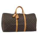 LOUIS VUITTON Monogram Keepall 55 Boston Bag M41424 LV Auth 189278V-1