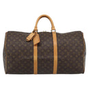LOUIS VUITTON Monogram Keepall 55 Boston Bag M41424 LV Auth 189278V-2