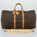 LOUIS VUITTON Monogram Keepall 55 Boston Bag M41424 LV Auth 189278V-21