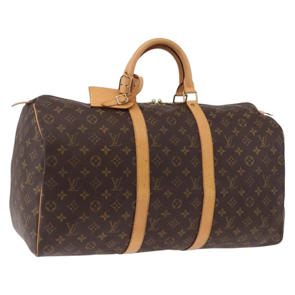 LOUIS VUITTON Monogram Keepall 50 Boston Bag M41426 LV Auth 189279V
