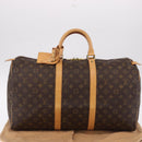 LOUIS VUITTON Monogram Keepall 50 Boston Bag M41426 LV Auth 189279V-12