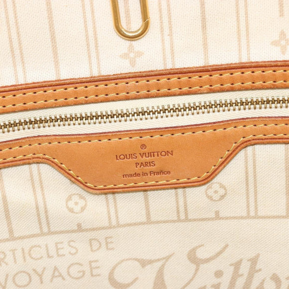 LOUIS VUITTON Damier Azur Neverfull MM Tote Bag N41605 LV Auth 189288