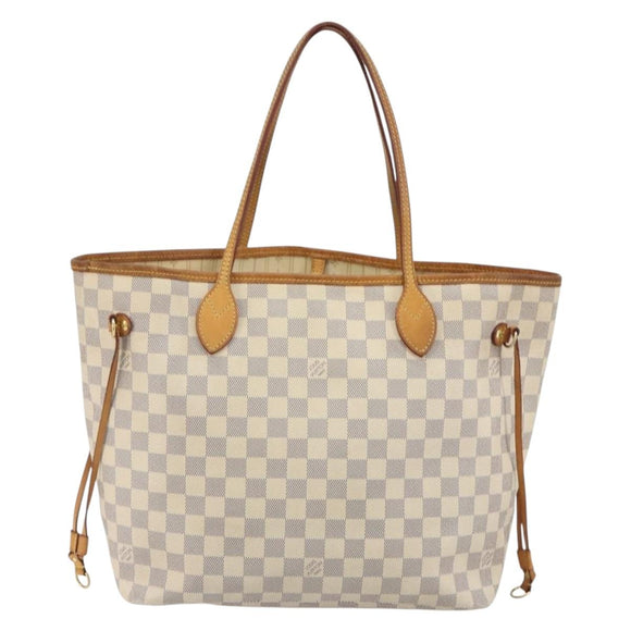 LOUIS VUITTON Damier Azur Neverfull MM Tote Bag N41605 LV Auth 189288