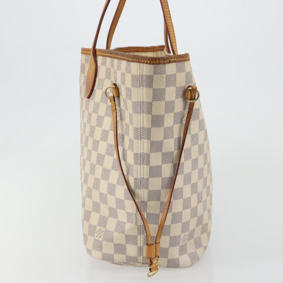 LOUIS VUITTON Damier Azur Neverfull MM Tote Bag N41605 LV Auth 189288