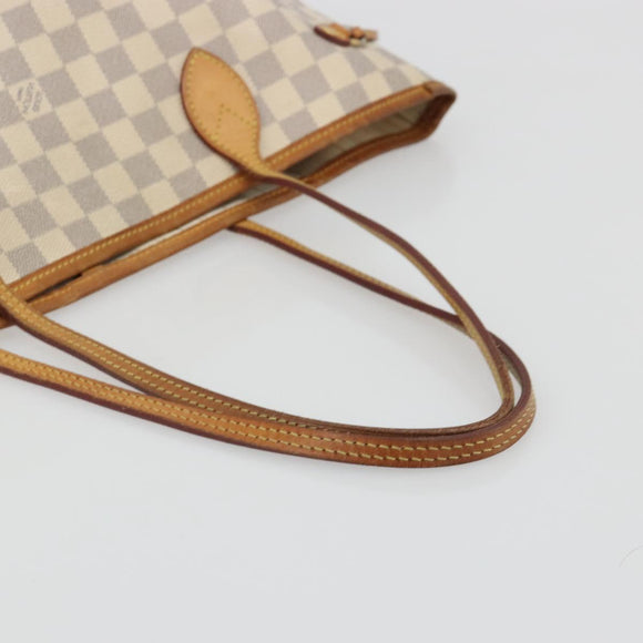 LOUIS VUITTON Damier Azur Neverfull MM Tote Bag N41605 LV Auth 189288