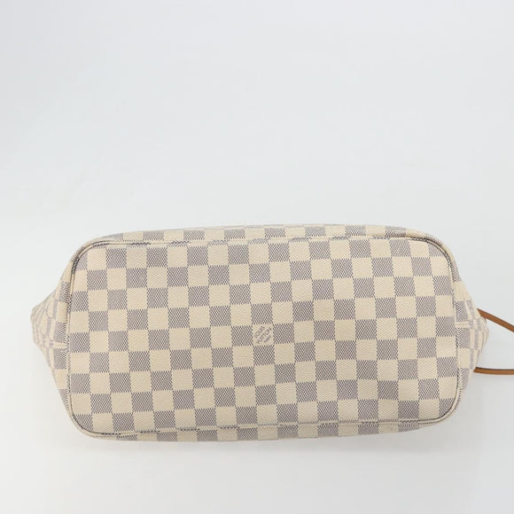 LOUIS VUITTON Damier Azur Neverfull MM Tote Bag N41605 LV Auth 189288