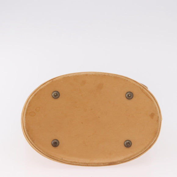 LOUIS VUITTON Nomad leather Bucket PM Shoulder Bag Beige M85001 LV Auth 189289