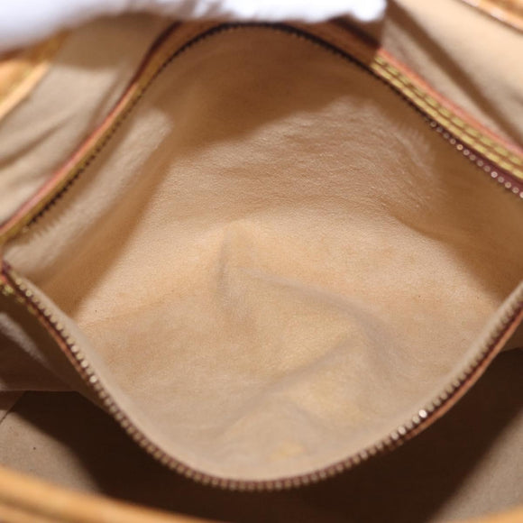 LOUIS VUITTON Nomad leather Bucket PM Shoulder Bag Beige M85001 LV Auth 189289