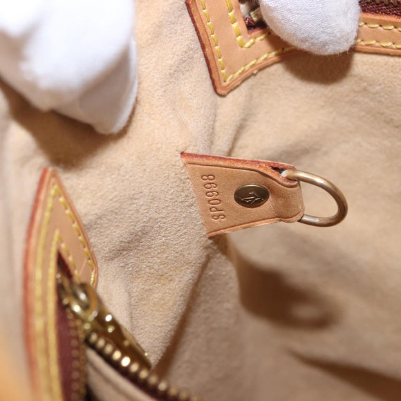 LOUIS VUITTON Nomad leather Bucket PM Shoulder Bag Beige M85001 LV Auth 189289