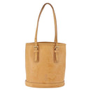 LOUIS VUITTON Nomad leather Bucket PM Shoulder Bag Beige M85001 LV Auth 189289-2