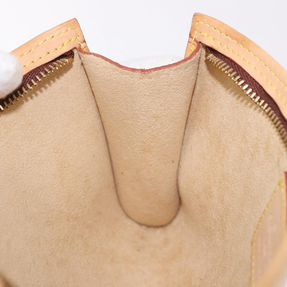 LOUIS VUITTON Nomad lederen Bucket PM Pouch Beige LV Auth 189290