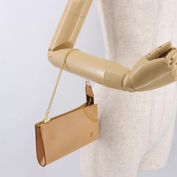 LOUIS VUITTON Nomad lederen Bucket PM Pouch Beige LV Auth 189290