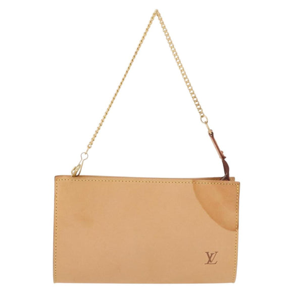 LOUIS VUITTON Nomad lederen Bucket PM Pouch Beige LV Auth 189290
