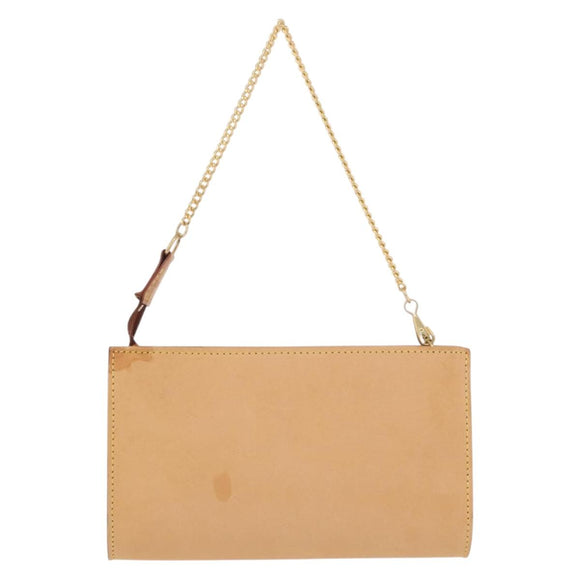 LOUIS VUITTON Nomad lederen Bucket PM Pouch Beige LV Auth 189290