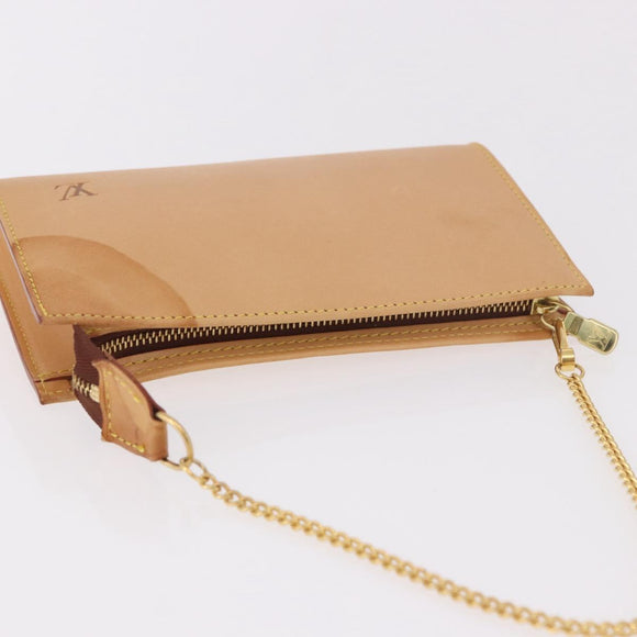LOUIS VUITTON Nomad lederen Bucket PM Pouch Beige LV Auth 189290