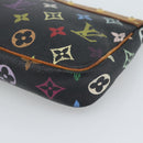 LOUIS VUITTON Multicolor Pochette Accessoires Pouch Black M92648 LV Auth 189291-15