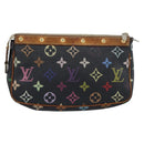 LOUIS VUITTON Multicolor Pochette Accessoires Pouch Black M92648 LV Auth 189291-2