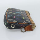 LOUIS VUITTON Multicolor Pochette Accessoires Pouch Black M92648 LV Auth 189291-4