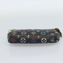 LOUIS VUITTON Multicolor Pochette Accessoires Pouch Black M92648 LV Auth 189291-6