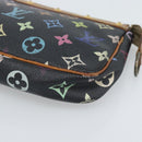 LOUIS VUITTON Multicolor Pochette Accessoires Pouch Black M92648 LV Auth 189291-7