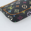 LOUIS VUITTON Multicolor Pochette Accessoires Pouch Black M92648 LV Auth 189291-14