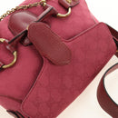 GUCCI GG Canvas Horsebit Hand Bag Pink Gold 120984 Auth 189295V-18