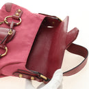GUCCI GG Canvas Horsebit Hand Bag Pink Gold 120984 Auth 189295V-19