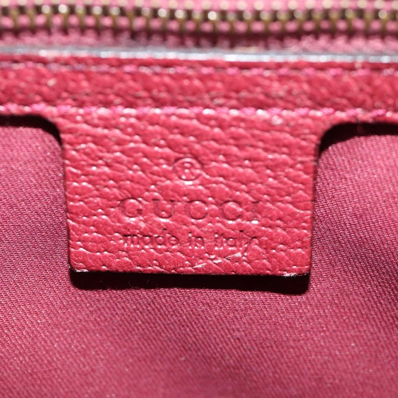 GUCCI GG Canvas Horsebit Hand Bag Pink Gold 120984 Auth 189295V
