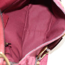 GUCCI GG Canvas Horsebit Hand Bag Pink Gold 120984 Auth 189295V-10