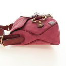 GUCCI GG Canvas Horsebit Hand Bag Pink Gold 120984 Auth 189295V-3