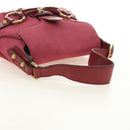 GUCCI GG Canvas Horsebit Hand Bag Pink Gold 120984 Auth 189295V-7