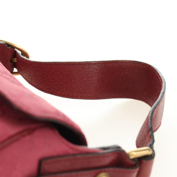 GUCCI GG Canvas Horsebit Hand Bag Pink Gold 120984 Auth 189295V