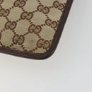 GUCCI GG Canvas Shoulder Bag Beige Silver 27639 Auth 189298A-15