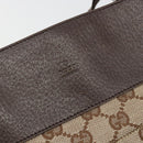 GUCCI GG Canvas Shoulder Bag Beige Silver 27639 Auth 189298A-17