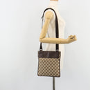GUCCI GG Canvas Shoulder Bag Beige Silver 27639 Auth 189298A-23