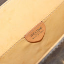 CELINE Macadam Canvas Medallion Shoulder Bag PVC Leather Brown Gold Auth 189300-18