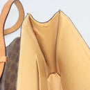 CELINE Macadam Canvas Medallion Shoulder Bag PVC Leather Brown Gold Auth 189300-19