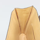 CELINE Macadam Canvas Medallion Shoulder Bag PVC Leather Brown Gold Auth 189300-20