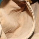 CELINE Tote Bag Leather Blue Gold Auth 189301-23