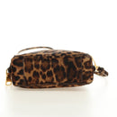 PRADA Shoulder Bag Harako Leather Brown Gold Auth 189306V-11