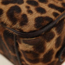 PRADA Shoulder Bag Harako Leather Brown Gold Auth 189306V-13