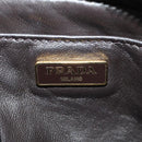 PRADA Shoulder Bag Harako Leather Brown Gold Auth 189306V-18