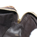PRADA Shoulder Bag Harako Leather Brown Gold Auth 189306V-20