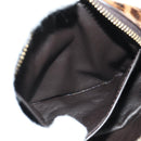 PRADA Shoulder Bag Harako Leather Brown Gold Auth 189306V-22